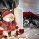 Decoração de Natal LED LED/3xAA boneco de neve
