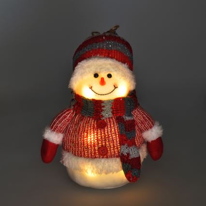 Decoração de Natal LED LED/3xAA boneco de neve