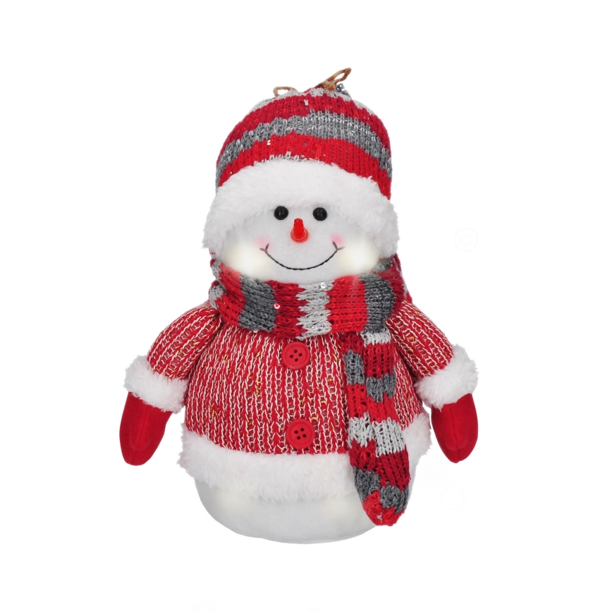 Decoração de Natal LED LED/3xAA boneco de neve