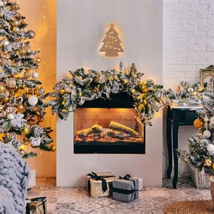 Decoração de Natal LED LED/2xAA árvore