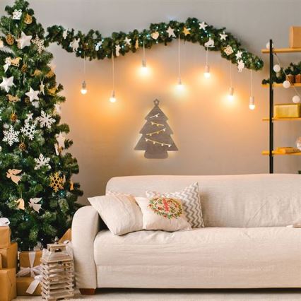 Decoração de Natal LED LED/2xAA árvore