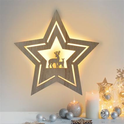 Decoração de Natal LED LED/2xAA estrela