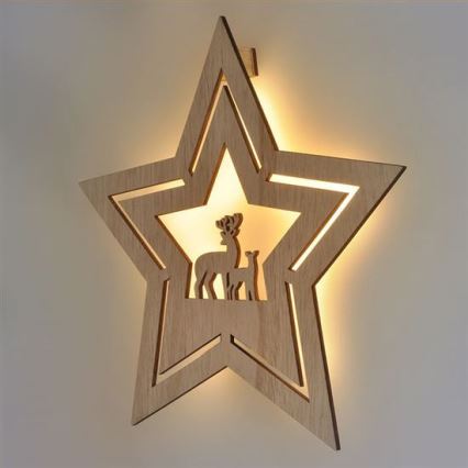 Decoração de Natal LED LED/2xAA estrela