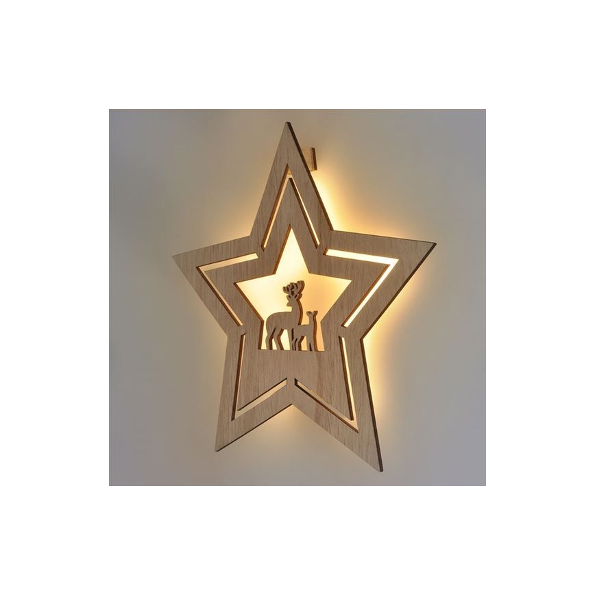 Decoração de Natal LED LED/2xAA estrela