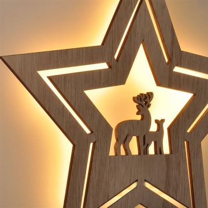 Decoração de Natal LED LED/2xAA estrela