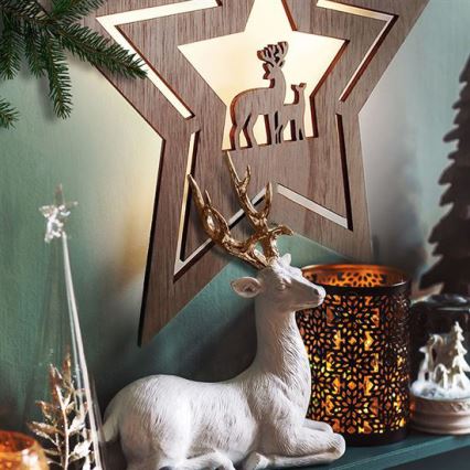 Decoração de Natal LED LED/2xAA estrela