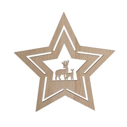 Decoração de Natal LED LED/2xAA estrela