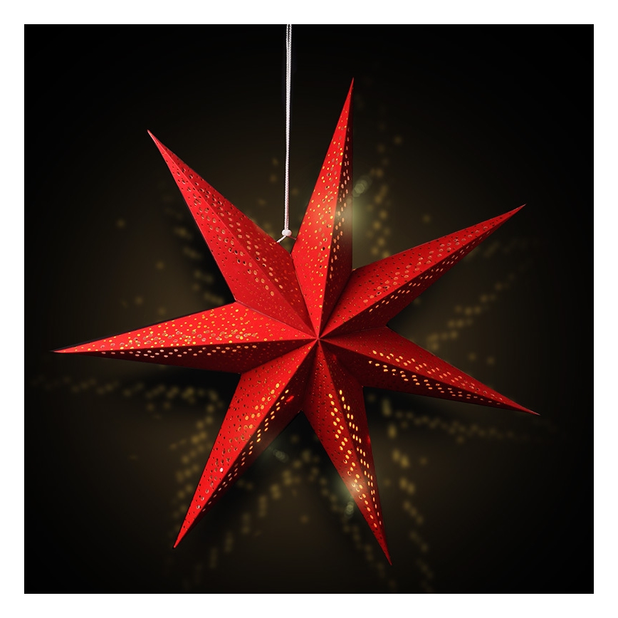 Decoração de Natal LED, estrela de 60 cm, alimentada por 2xAA
