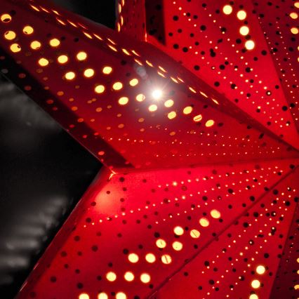 Decoração de Natal LED, estrela de 60 cm, alimentada por 2xAA