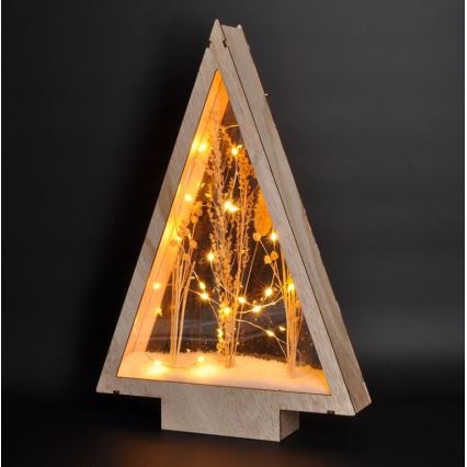 Decoração de Natal LED LED/2xAA flores de inverno cobertas com neve
