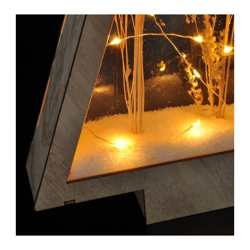 Decoração de Natal LED LED/2xAA flores de inverno cobertas com neve