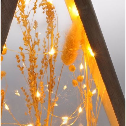 Decoração de Natal LED LED/2xAA flores de inverno cobertas com neve