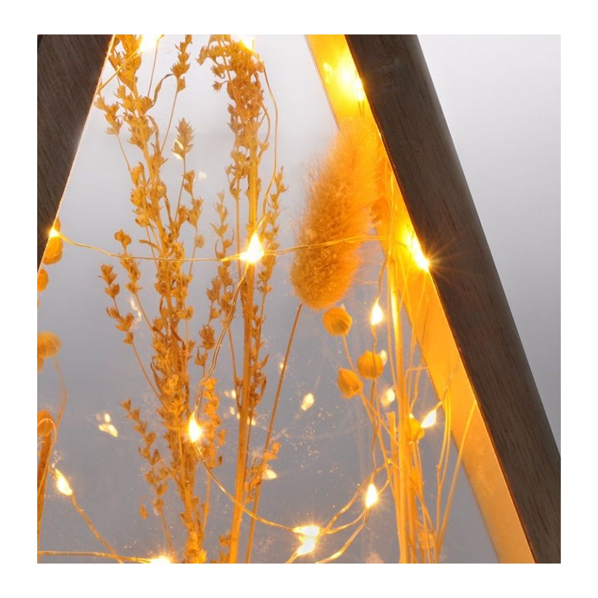 Decoração de Natal LED LED/2xAA flores de inverno cobertas com neve