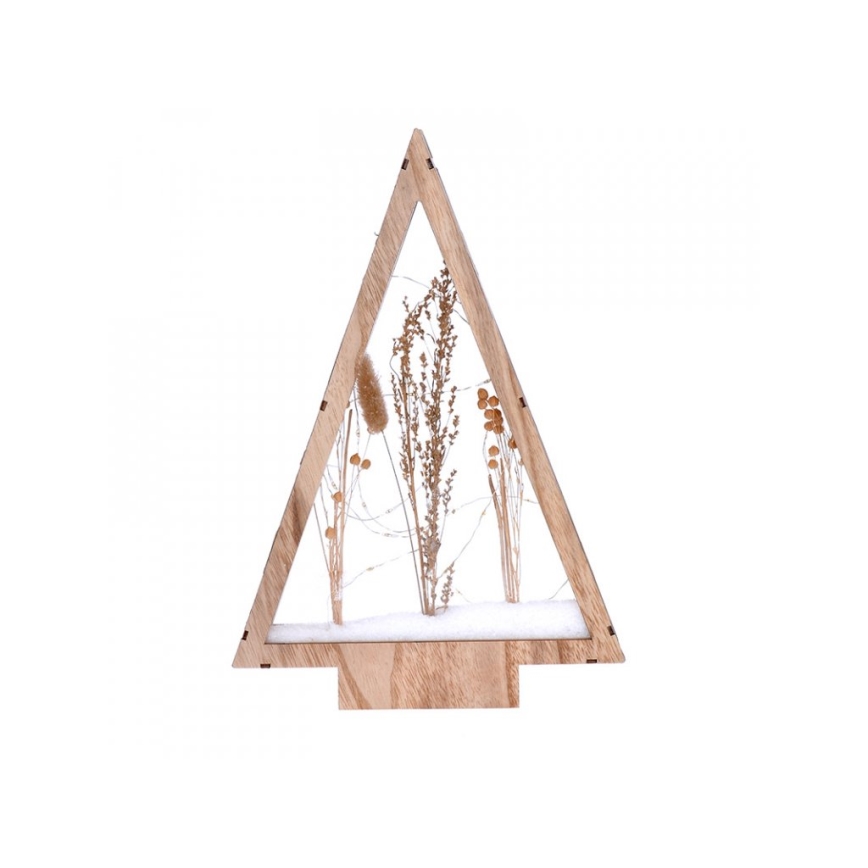 Decoração de Natal LED LED/2xAA flores de inverno cobertas com neve