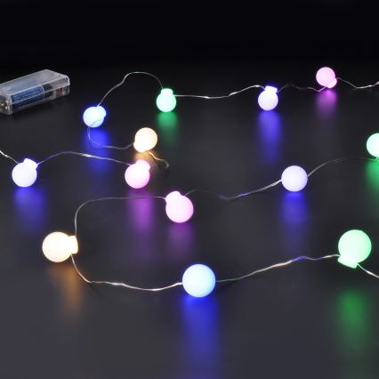 Guirlanda de luzes LED 40xLED/2xAA 4,3 m multicolorida