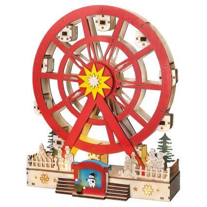 Decoração de Natal LED LED/2xAA/branco quente carrossel