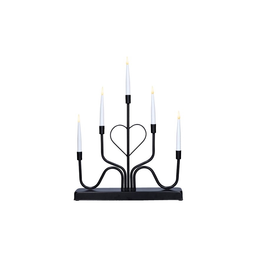 Castiçal de Natal LED 5xLED/2xAA branco quente