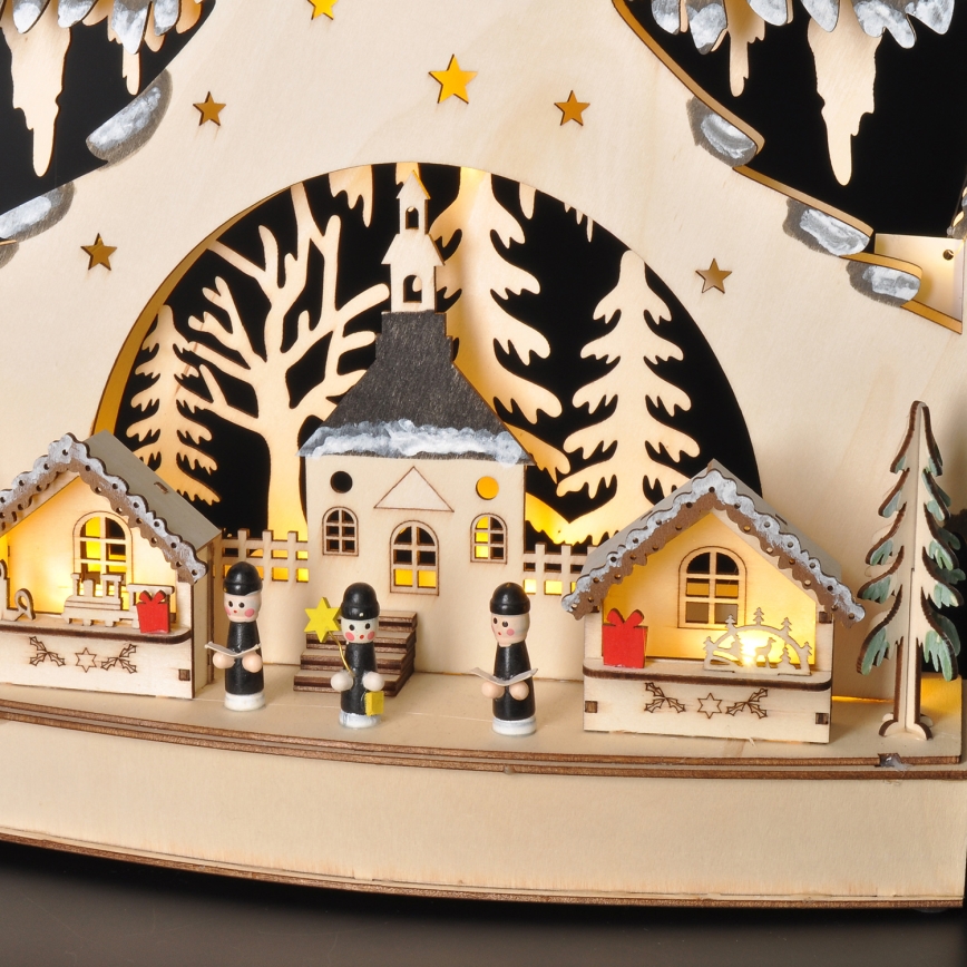 Decoração de Natal LED LED/2xAA/branco quente árvore