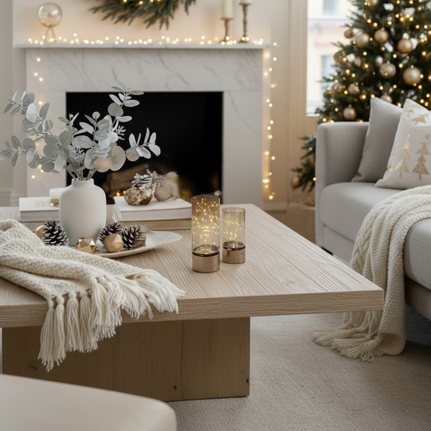 Conjunto com 2 luzes de Natal LED: 20 LEDs + 10 LEDs / 2xAA + 3xAA, branco quente
