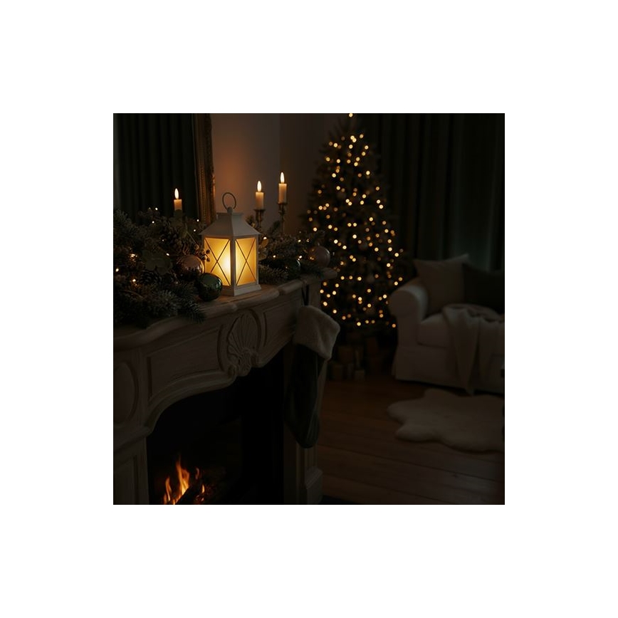 Lanterna de Natal LED/2xAA branco quente