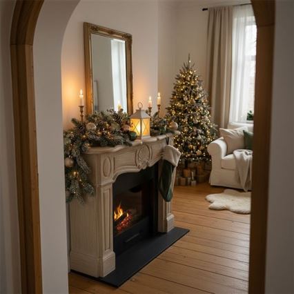 Lanterna de Natal LED/2xAA branco quente