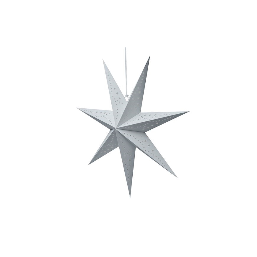 Decoração de Natal LED - estrela prateada, 20xLED/2xAA, luz branca quente