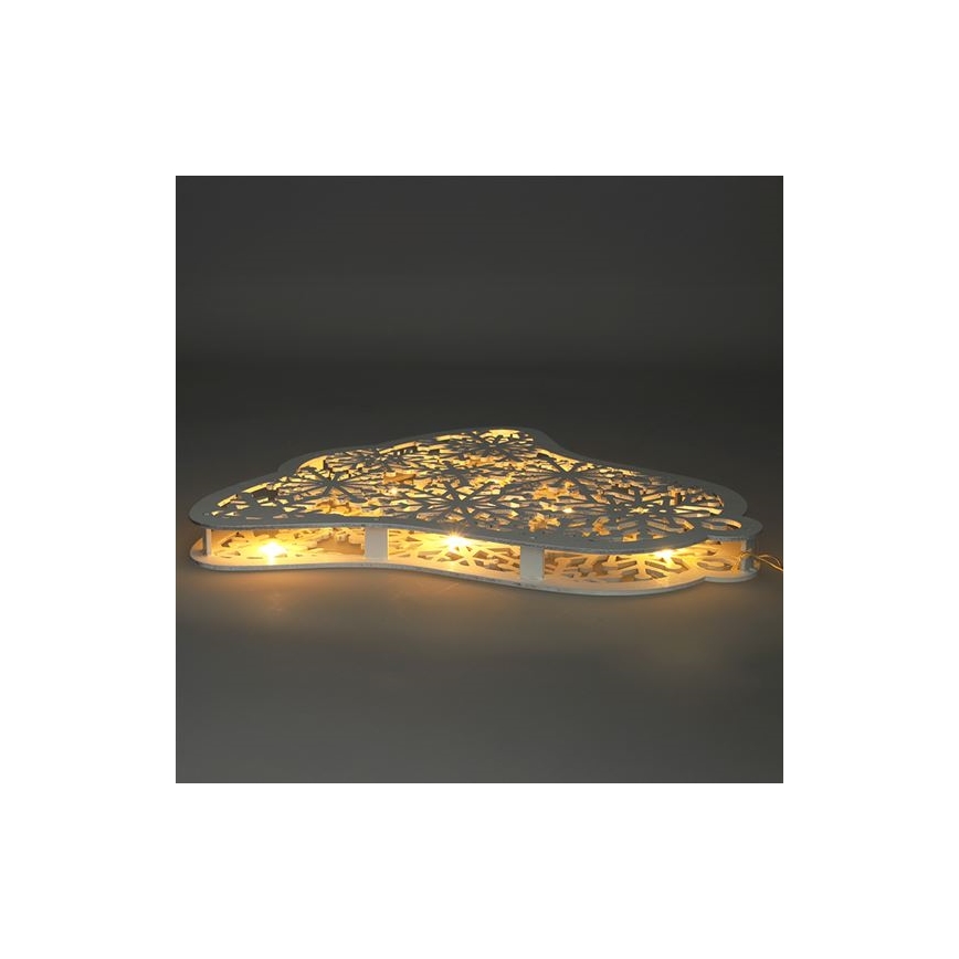 Decoração de Natal LED 9xLED/2xAA branco quente sininho