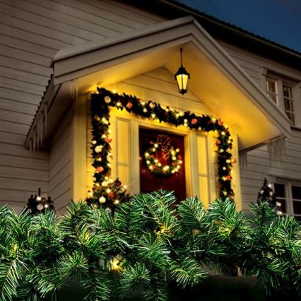 LED Decoração de Natal para Exterior GUIRLANDA 80xLED/3xAA 500 cm IP44