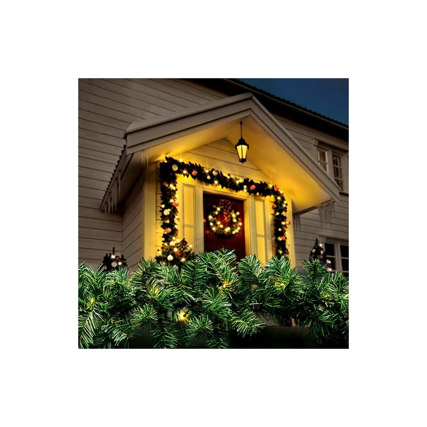 LED Decoração de Natal para Exterior GUIRLANDA 80xLED/3xAA 500 cm IP44