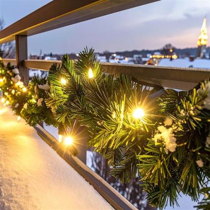 LED Decoração de Natal para Exterior GUIRLANDA 80xLED/3xAA 500 cm IP44