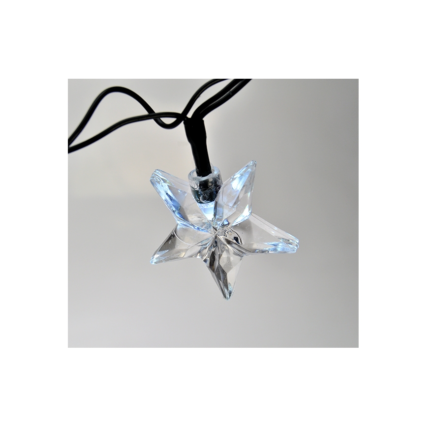 Cordão de luzes LED, 20 LEDs, 6 m, branco frio