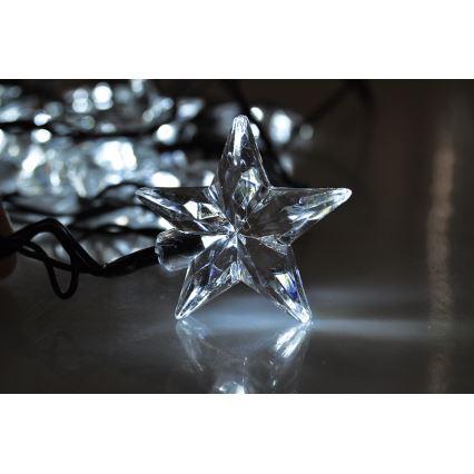 Cordão de luzes LED, 20 LEDs, 6 m, branco frio