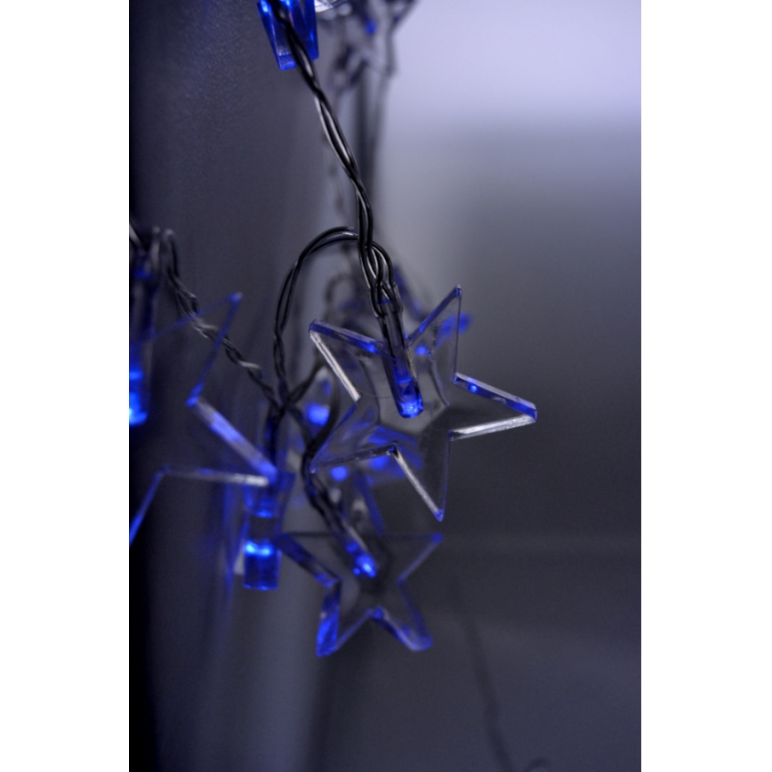 Cordão de luzes de Natal LED 10xLED/2xAA 2,5m azul