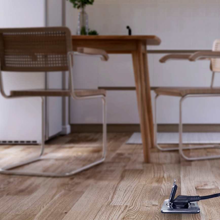 Tomada de chão embutida para exterior IP55 angular