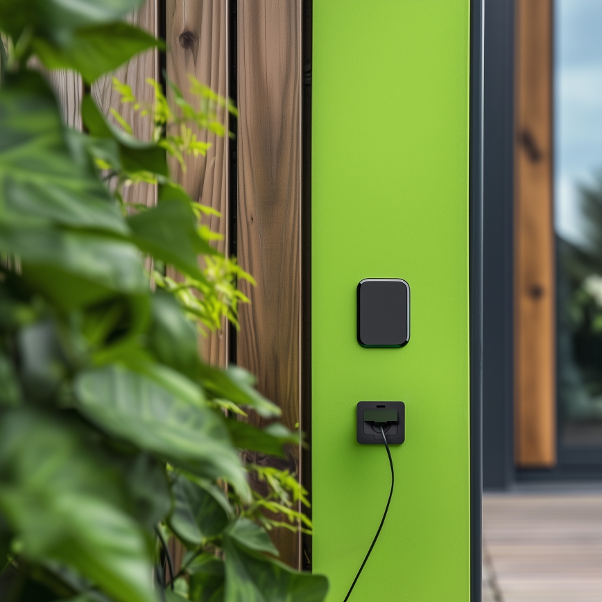 Tomada de chão de embutir para exterior IP55 preta retangular