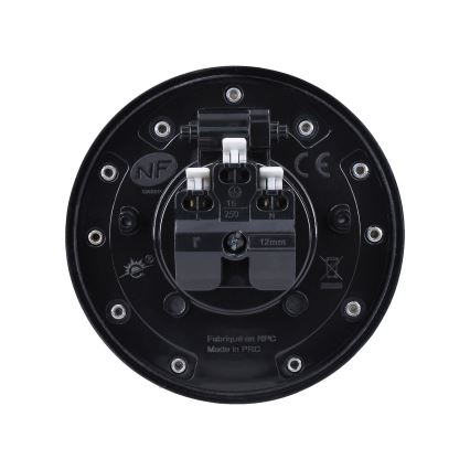 Tomada de chão embutida para exterior IP55 redondo