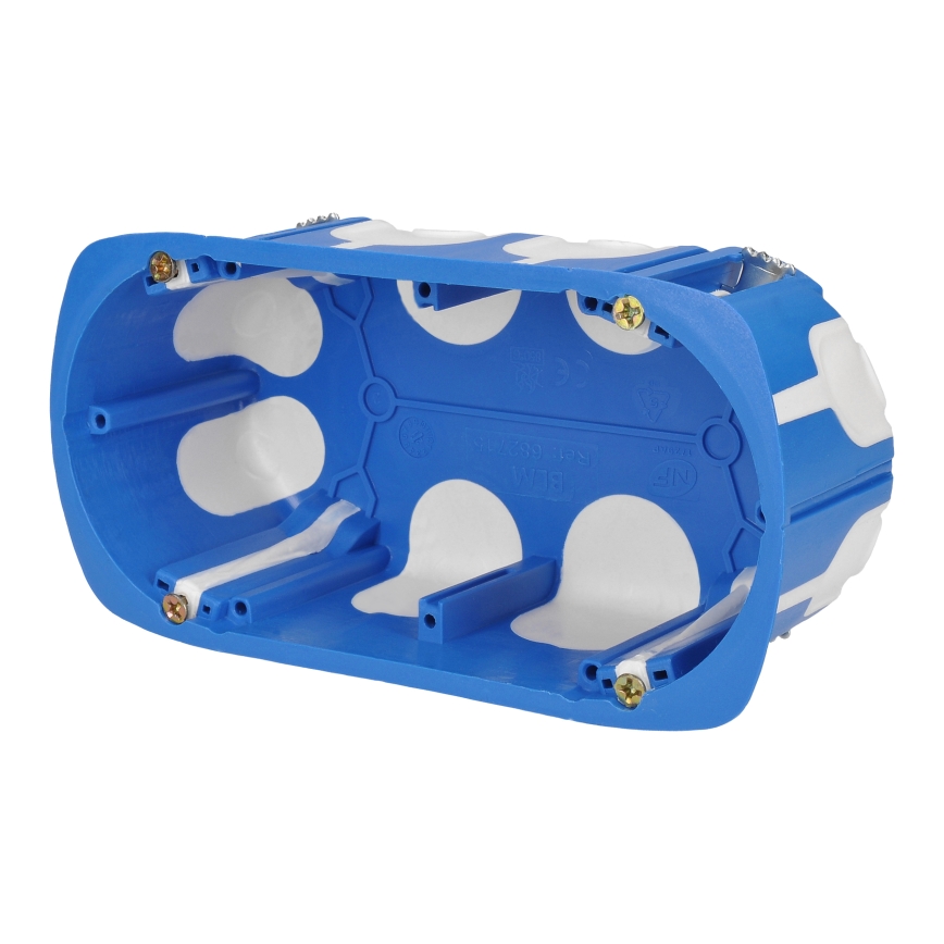 Tomada dupla de chão embutida para exterior IP55 redonda