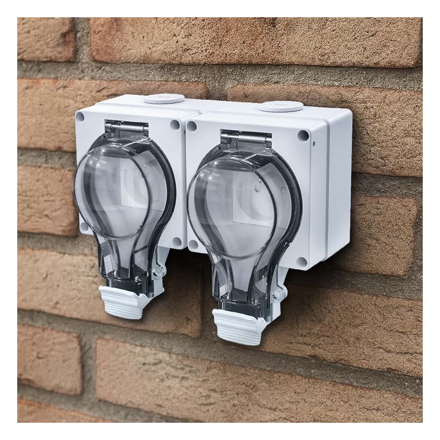Tomada dupla para ambientes húmidos 230V/16A IP66