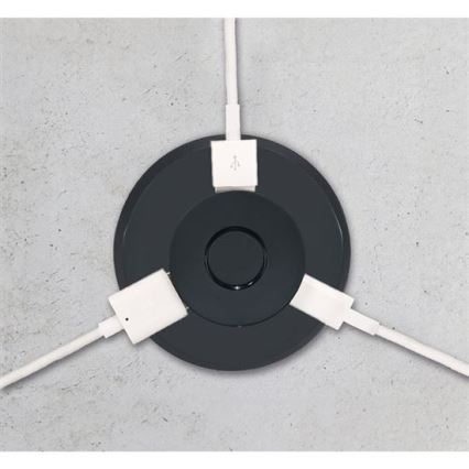 Carregador USB embutido USB A+C preto