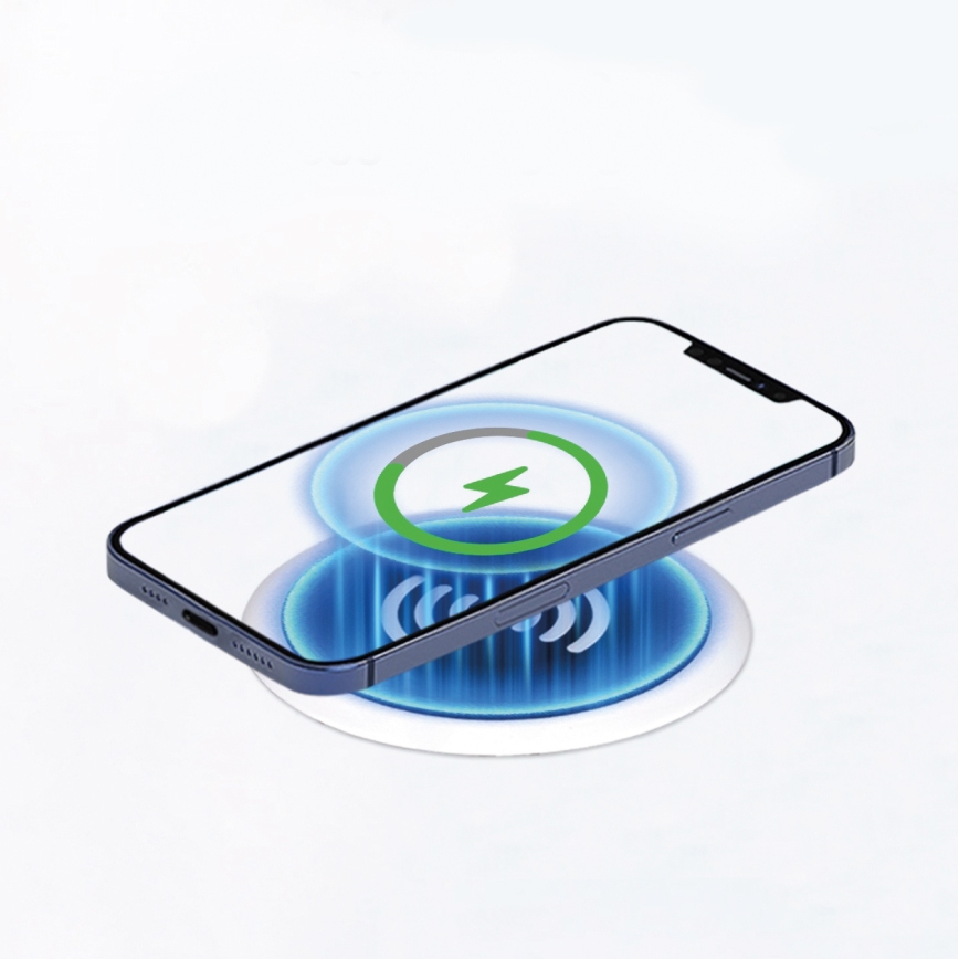 Carregador sem fios incorporado branco