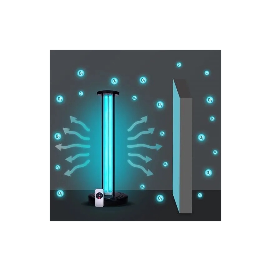 Candeeiro desinfetante livre de ozono UVC/38W/230V + controlo remoto