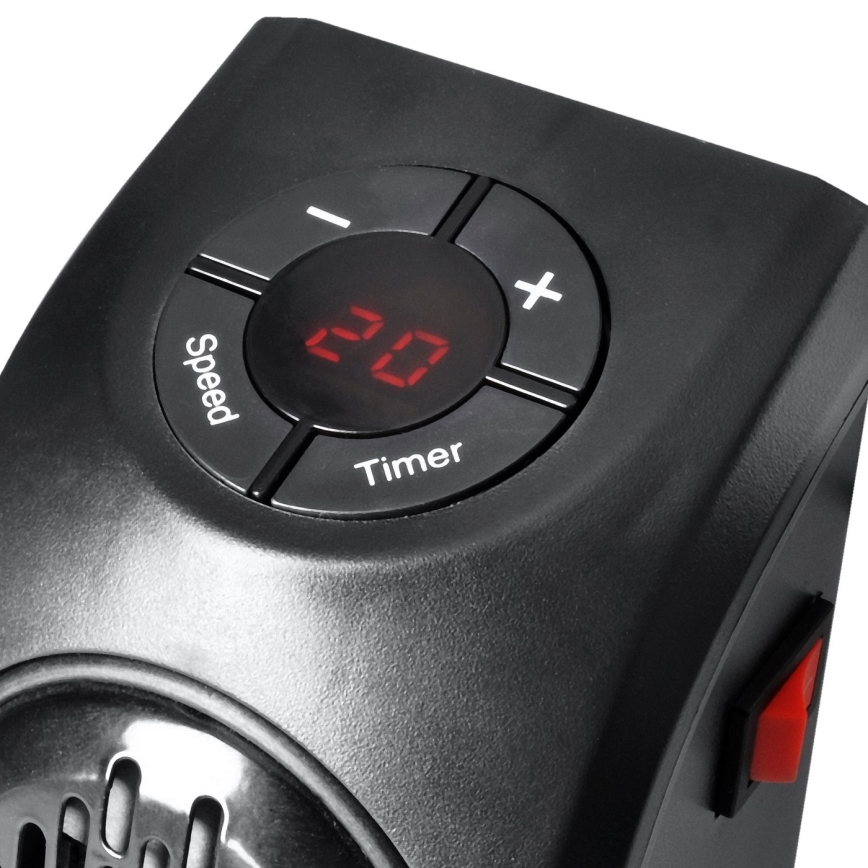 Mini ventoinha de tomada com elemento de aquecimento cerâmico 350W/230V