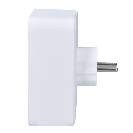 Régua de tomadas 1x16A+2x2,5A com carregador integrado 2x USB (A+C), branca
