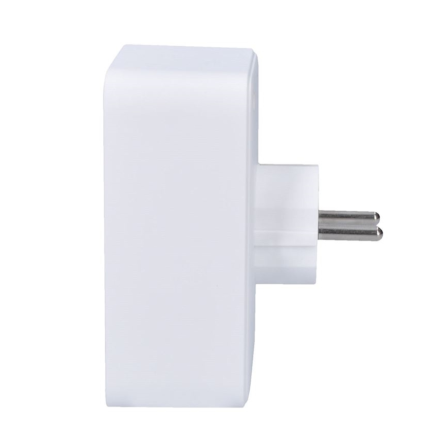 Régua de tomadas 1x16A+2x2,5A com carregador integrado 2x USB (A+C), branca
