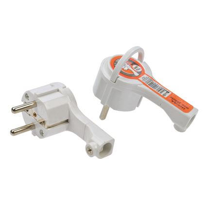 Plug angular 230V/16A branco