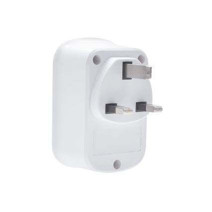 Adaptador de viagem para o Reino Unido — 230 V, 2x USB-A + 1x USB-C