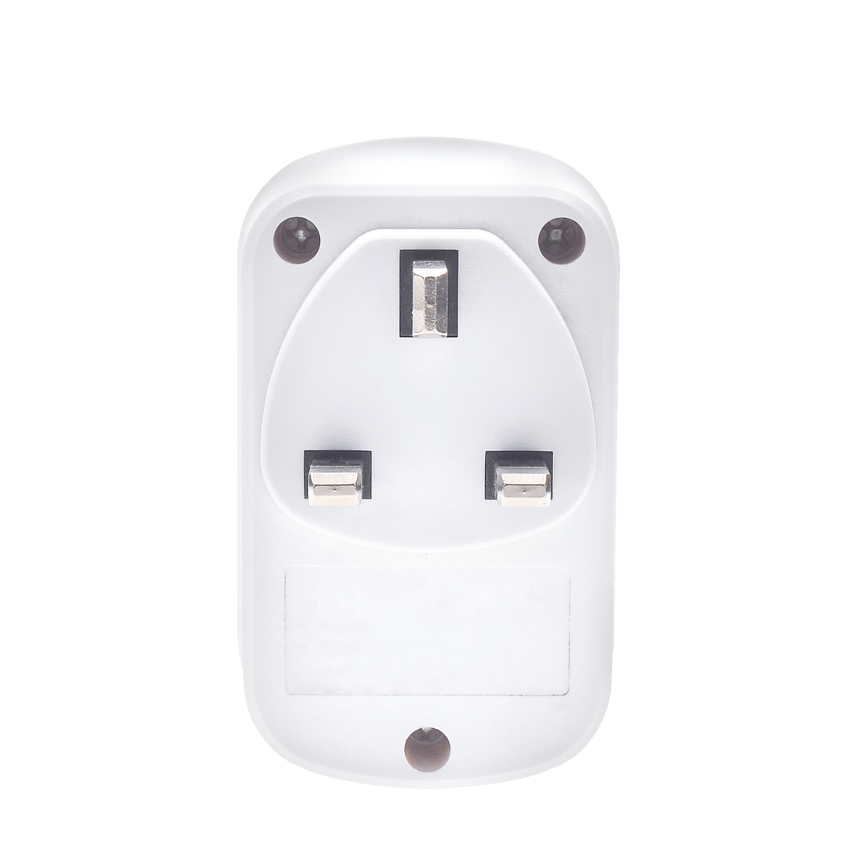 Adaptador de viagem para o Reino Unido — 230 V, 2x USB-A + 1x USB-C