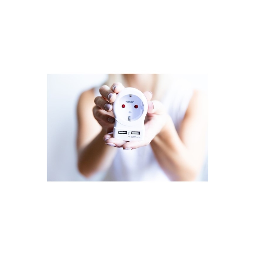 Adaptador de viagem para os EUA 230V + 2x porta USB