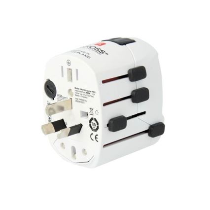 Adaptador universal de viagem para o mundo inteiro 230V + porta USB