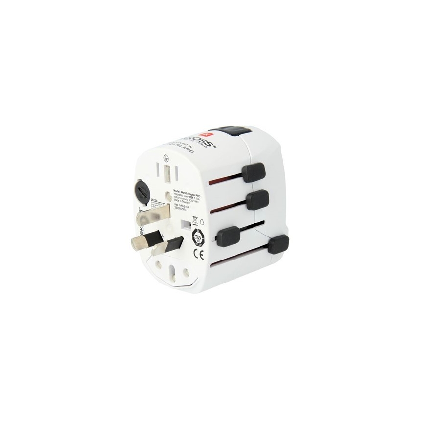 Adaptador universal de viagem para o mundo inteiro 230V + porta USB